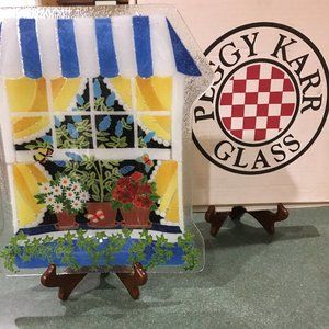 Peggy Karr House Shaped Glass Plate